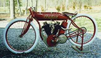 [left side of 1915 Indian Motorcycle]