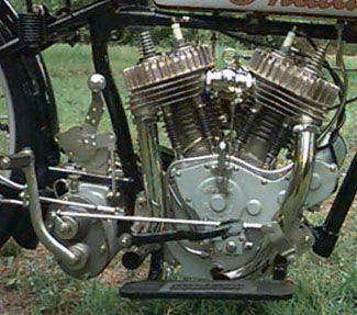 [right side of engine of 1920 Indian 