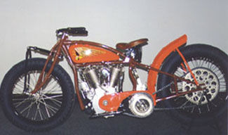 [left side of 1929 Indian Motorcycle]